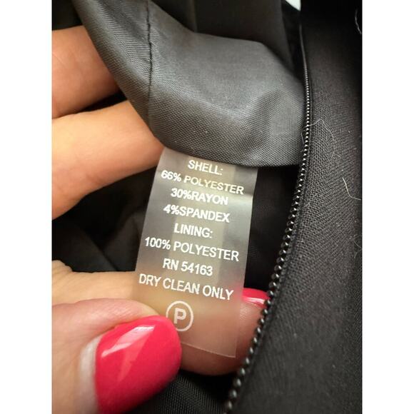 Calvin Klein Little Black Dress belted zip back fully lined size 8 - Picture 3 of 8